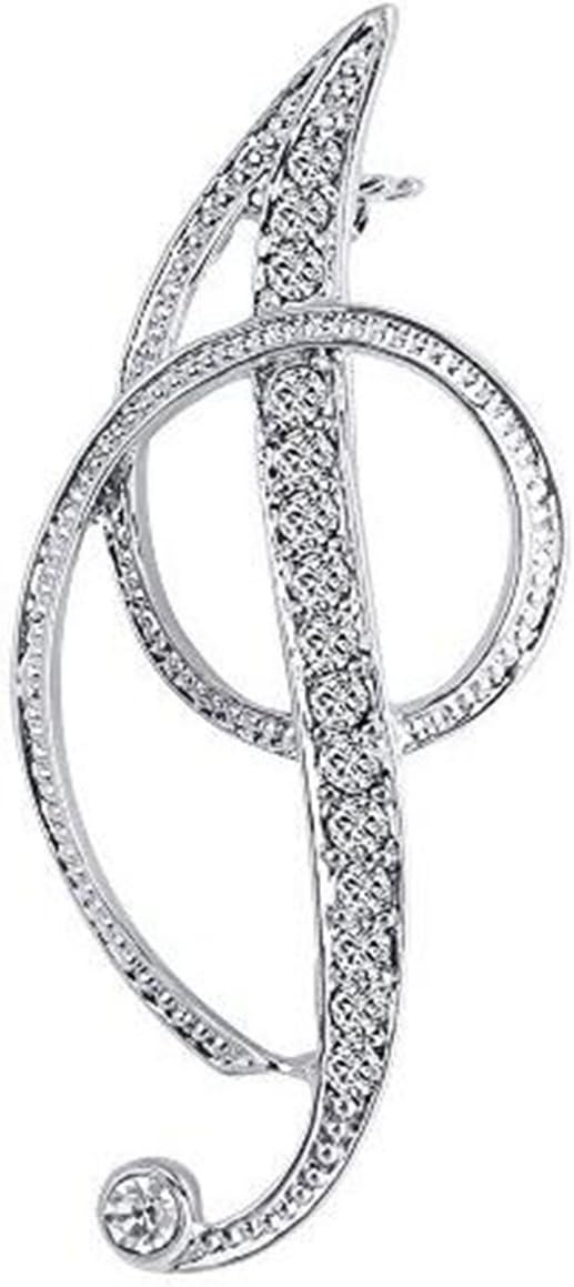ANTOLLInitial Letters Brooch Pins For Women, Letter Pins For Stockings, Silver Plated Metal Rhinestone Clear AAA+ Crystal Lapel Pin Brooches（1Pcs）
