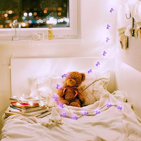 Shine4fun Viola Unicorno Led String Lights Luci Da Fiaba 6 23ft 20 Led Mini Luci Da Interno Da Interno Per Camerette Decorazioni Per La Camera Da Letto Per Feste Di Compleanno Di Natale