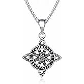 ixluck Witches Knot/Viking Rune Mannaz/Pentagram Necklace Amulet Pendant Jewelry Gifts for Women Men