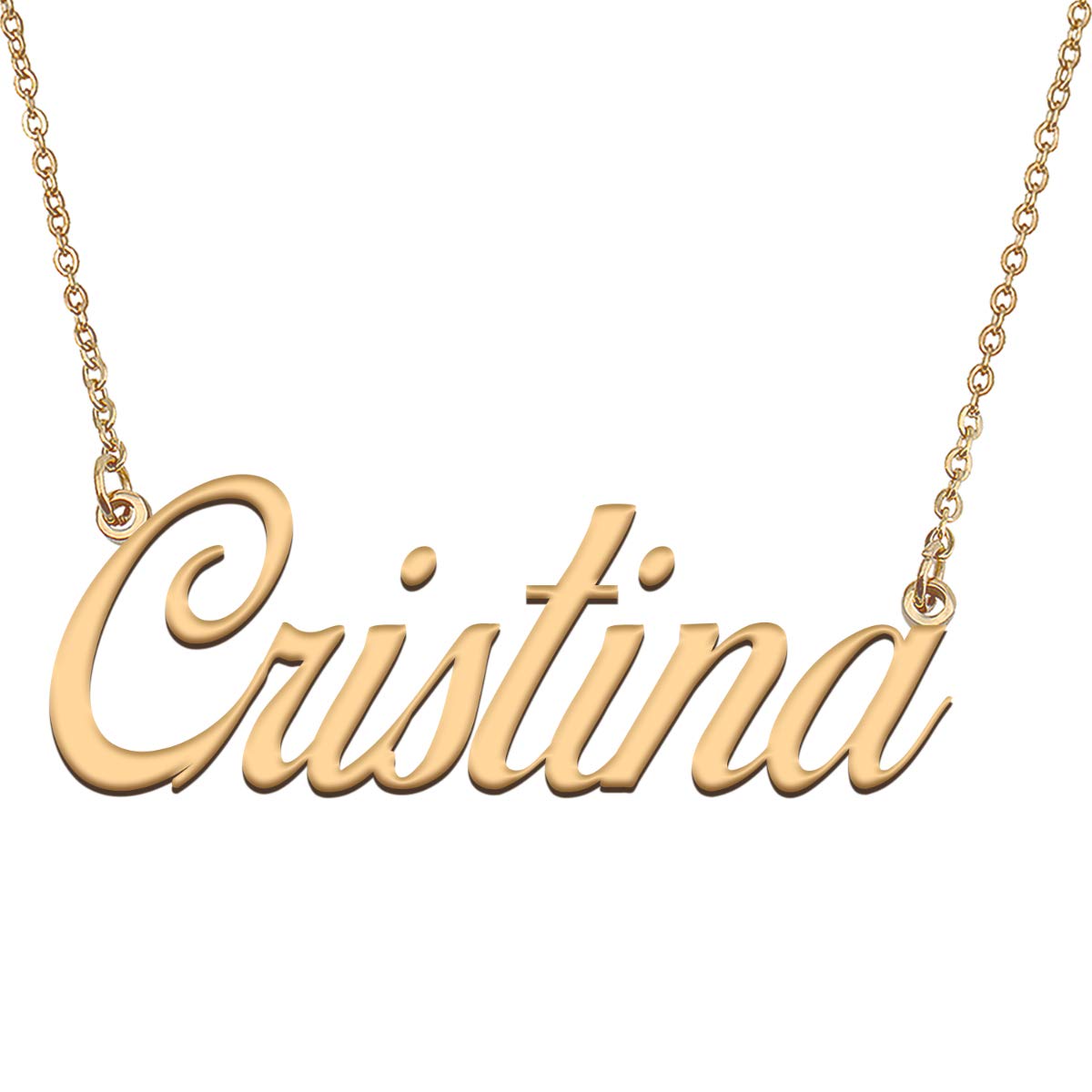 HUAN XUN Customized Custom Simple Any Name Necklace