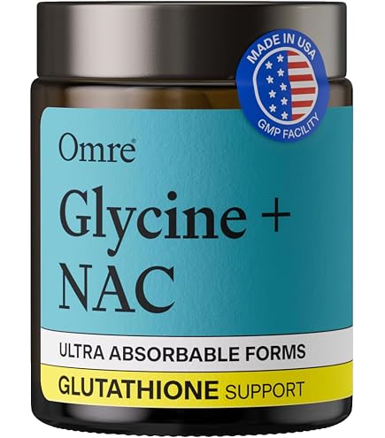 glycine and glutathione Amazon.com: OMRE - Glycine (1000mg) + NAC Supplement (500mg)— Amino Acid  Formula for Antioxidant, Liver & Cellular Health Support — Gluten-Free
