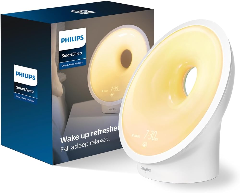 Philips SmartSleep Sleep and Wake-Up Light HF3651/01 Sunrise Sunset RelaxBreathe