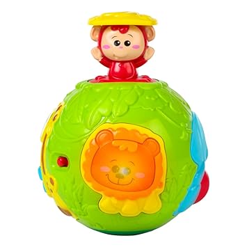 Winfun Roll N Pop Jungle Activity Ball, Green/Red