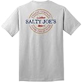 SALTY JOES Men's Fishing Co. Logo Heavy Cotton Tees