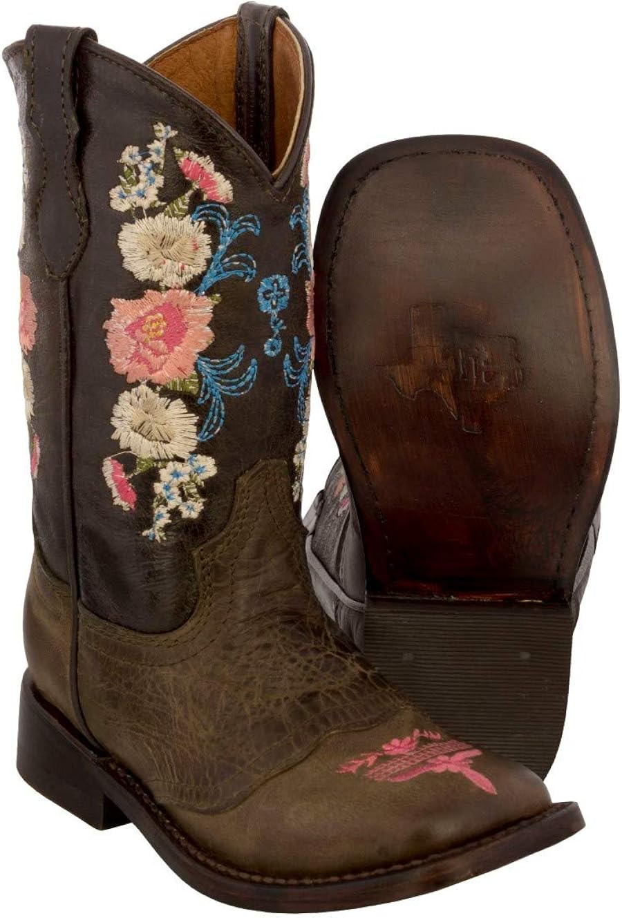 floral embroidered cowgirl boots