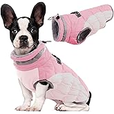 Lelepet Dog Coat Warm Dog Winter Coat Waterproof Dogs Jacket with Harness Built in Reflective Pet Fleece Vest Zip-Up Cold Weather Coats for Small Dogs Turtleneck & Windproof Coats Chihuahua Pink XS
