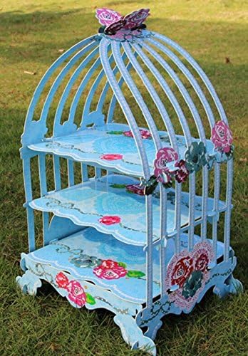 Yerger 3-Tier Birdcage Pattern Cupcake Display Stand for Wedding Party