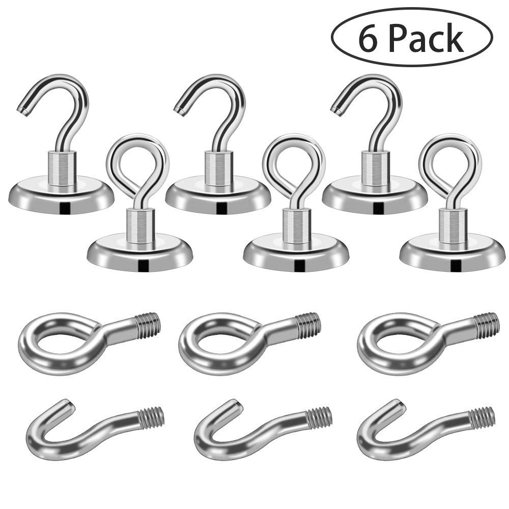 Wukong 100 LBS Hooks Extra 6 Eyebolt Hooks,Powerful