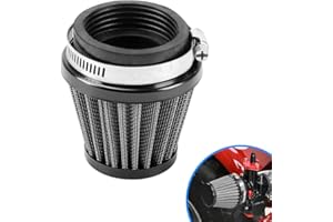 CMIYETO 50mm Air Filter for PWK21 24 26 28 30 32 34 Carburetor 70cc 100cc 110cc 125cc 150cc 200cc Engine for Honda Yamaha Suzuki Kawasaki ATV Go kart Moped Scooter Motorcycle Pit Dirt Bike Parts Black