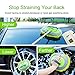 GES Car Wash Mop Mitt Kits with Long Handle, 3 in 1 Chenille Microfiber Car Wash Brush with Drying Squeegee Sponge, Car Cleaning Tools 180 Degree Rotation for Washing Car, RV, Truck