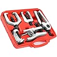 5 PCS Ball Joint Separator,Pitman Arm Puller,Tie Rod End Tool Set for Front End Service, Tool Kit Ball Joint Separator, Front End Service Tool Kit, 6295 Front End Service Set, Splitter Removal Kit