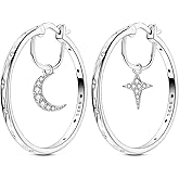 NARMO 925 Sterling Silver Hoop Earrings for Women Hypoallergenic Lightweight Simple Huggie Hoop Earrings Twisted Hoop Earrings Colorful Cubic Zirconia Hoop Earrings Rainbow Hoop Earrings