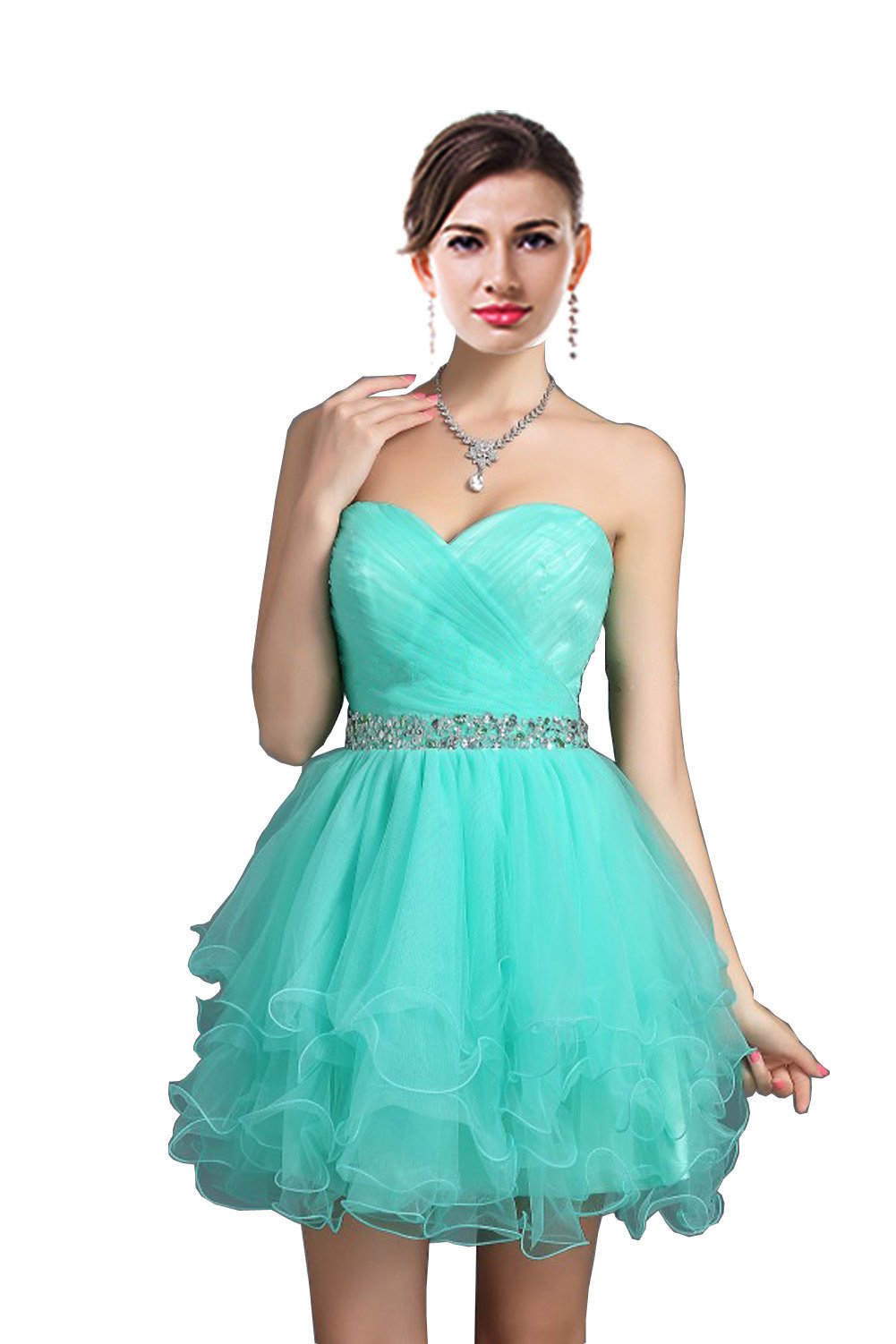 ThaliaDress Sweetheart Rhinestone Short Party Dresses Prom Gowns T021LF