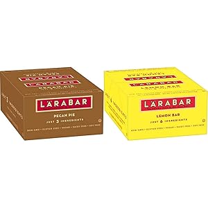 Larabar, Fruit & Nut Bar, Pecan Pie, Gluten Free, Vegan (16 Bars) & Gluten Free Bar, Lemon, Whole Food, Dairy Free Snacks, 1.6 Ounce (Pack of 16)