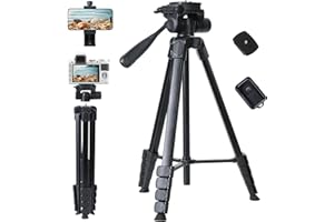 Camera Tripod for Canon Nikon Sony, LINKCOOL 67 Inch Lightweight DSLR Tripod Camera Stand with Detachable 3 Way Pan Head, Rem