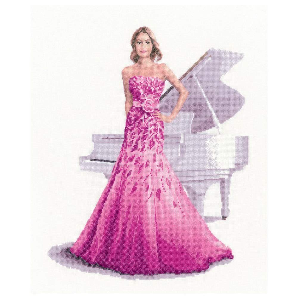 Heritage Crafts Elegance Cross Stitch Kit - Rose (Evenweave)