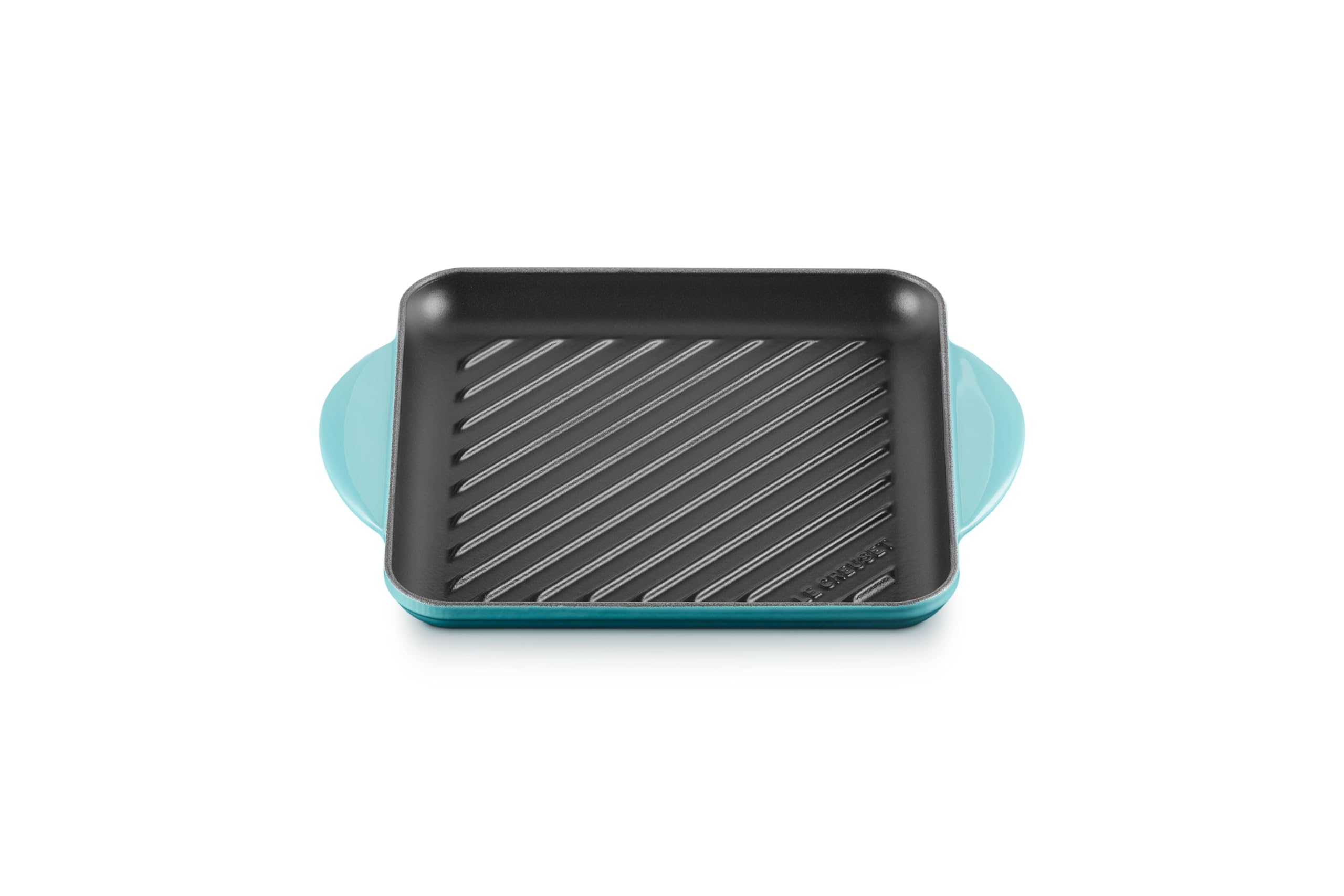 Photo 1 of Le Creuset Enamaled Cast Iron Square Grill, 9.5", Caribbean
