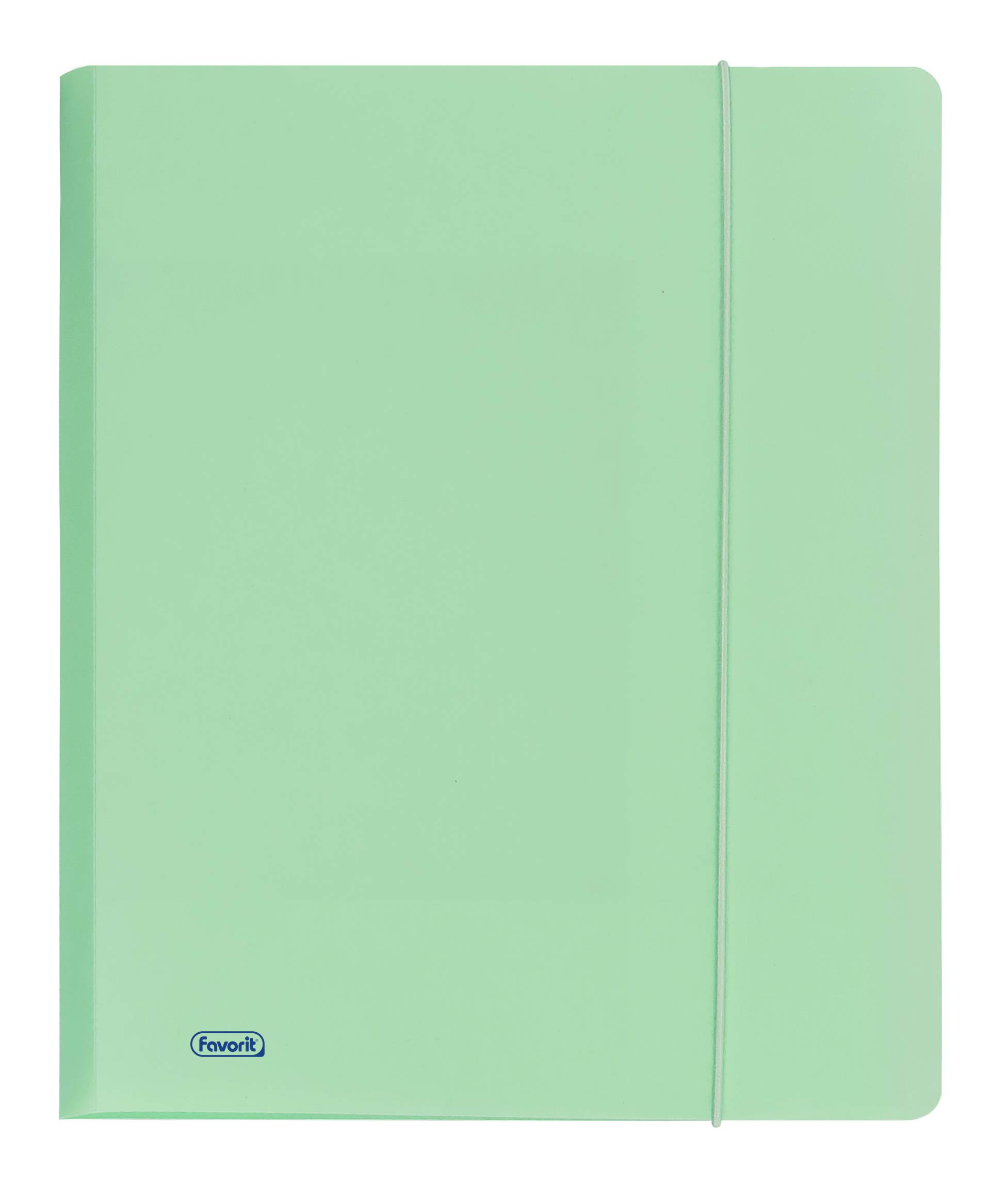 Favorit 400116604 Folder with 3 Flaps with Elastic Strap P@STEL Internal Format 24 x 33 cm Spine 0-1, Emerald