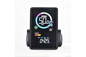 Mcezdy Ebike Display, UART No. 2 Protocol, 24V-60V ABS Colorful Cycling Computer with Charging Port for Mobile Devices, Vertical Ebike LCD Display to Enrich Cycling Journey