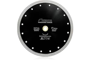 SHDIATOOL Diamond Saw Blade 9 Inch Mesh Turbo Cutting Disc for Granite Marble Ceramic Tile Brick