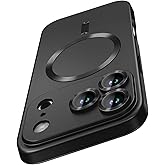 HJHStar Magnetic Case for iPhone 17 Pro Max - MagSafe Compatible, Military-Grade Drop Protection Bumper with Camera Lens Protector, Slim Shockproof Phone Cover, Matte Metallic Black