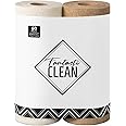 Fantasticlean Microfiber Cleaning Cloth Roll -60 Pack, Tear Away Microfiber Towels, 12" x 12", Reusable, Washable, Scratch Free, Ultra Absorbent Dish Rags for Car, Home, Garage or Shop (Beige & Tan)