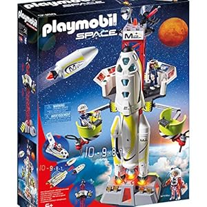 PLAYMOBIL Space Cohete con Plataforma de Lanzamiento, A partir de 6 años (9488)