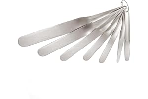 7-Piece Caulking Spatula Set, 958-G01 Caulk Finishing Tool Espatulas Para Construccion, Stainless Steel Streamlined Caulk App