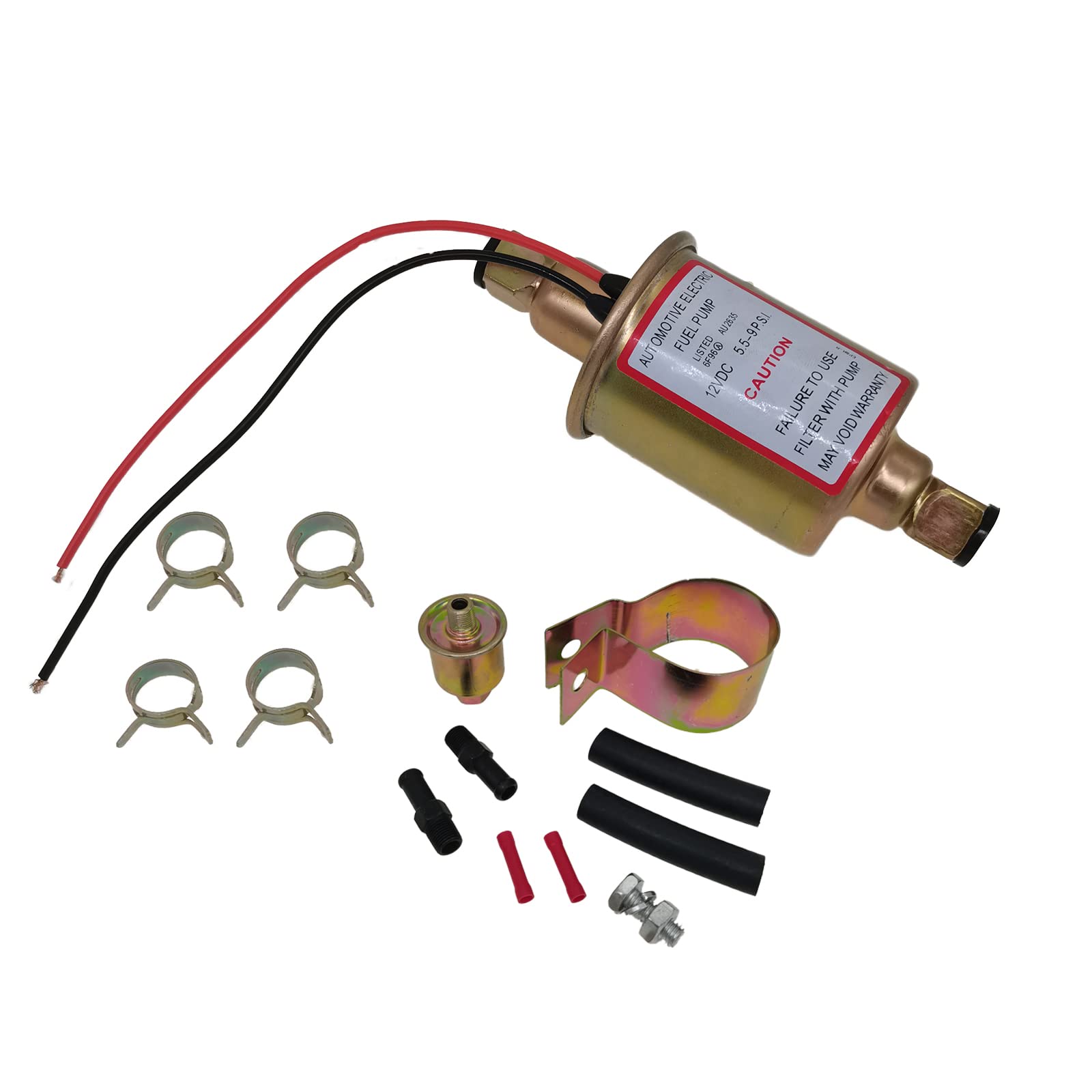 Photo 1 of Universal 12V Electric Fuel Pump E8012S 5-9 PSI Gasoline and Diesel Fuel Transfer Pump for Carburetor Engine FD0002, P60430, EP12S, 6414671
