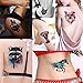 Glaryyears Animal Temporary Tattoos for Adults, Large Watercolor Painting Drawing Fake Creative Tattoo Stickers, 5 Pack Fox Cat Water Transfer Body Makeup Art Home Decoration Multi-colored