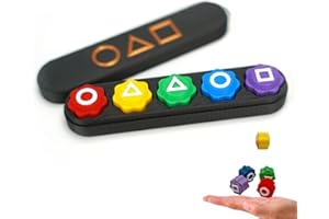 TGMTGMS Gonggi Game Set – Squid Gong-gi Korean Game，Stone Catching Game, Hand Eye Coordination Training Toys，5 Colorful Marbles, Ideal for Social Play and Skill Development