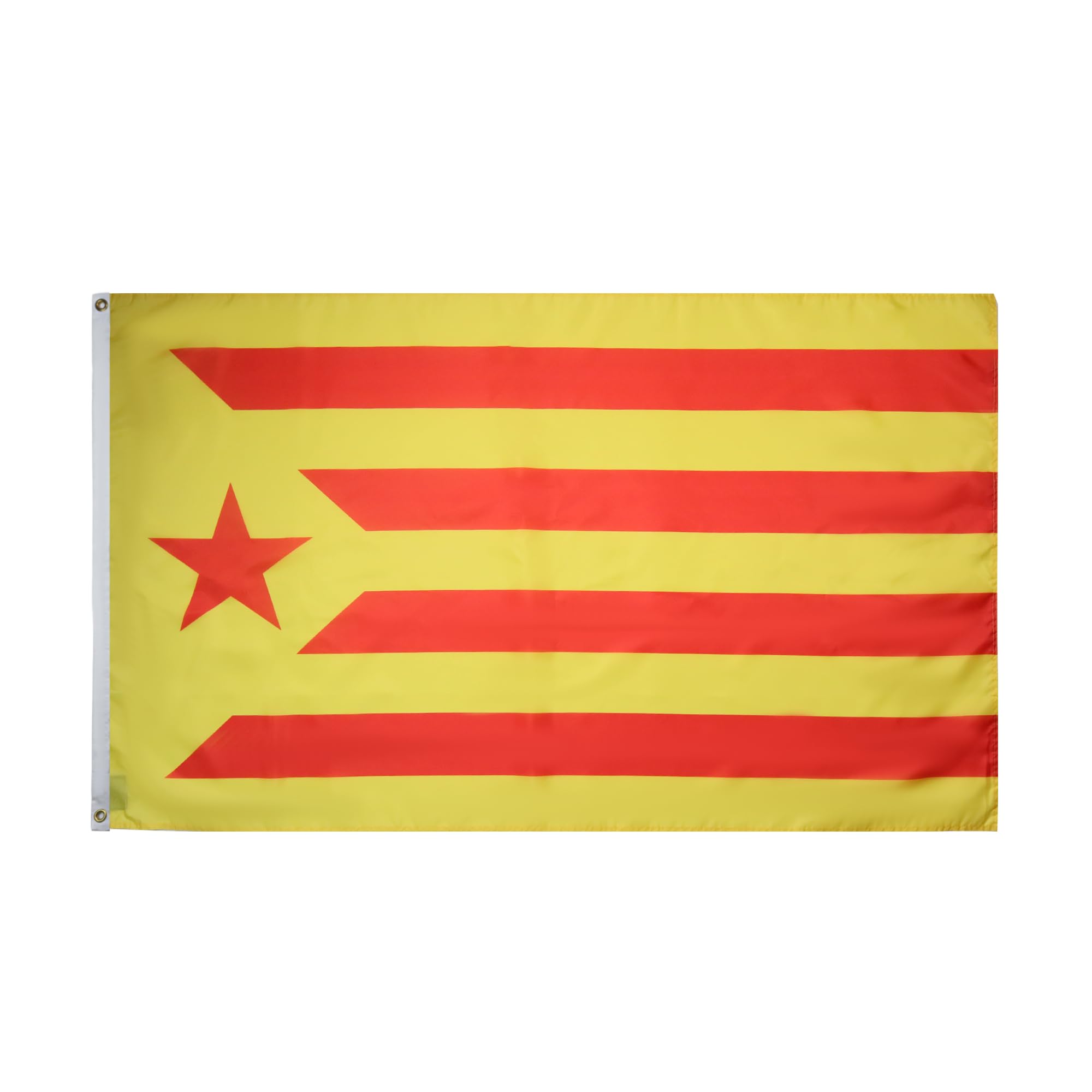 AZ FLAG - Catalonia Estelada Vermella Flag - 3x5 Ft - 100D Polyester Independentist Catalan Groga Banner with Two Metal Grommets - Fade Resistant - Vivid Colors - 3' x 5' Feet - 150x90 Cm