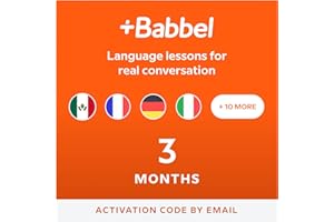  Babbel Language Learning Software - Learn to Speak Spanish, French, English, & More - 14 Languages to Choose from - Compatib