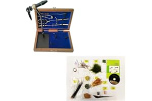 Standard Fly Tying Kit & Material for 6 Basic Flies with DVD & Instruction Booklet - Beginner Fly Tying Kit & Classes - Gift