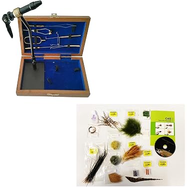 Kit De Montage De Mouches Colorado Anglers – Coffret Bois Avec Étau Et Outils
