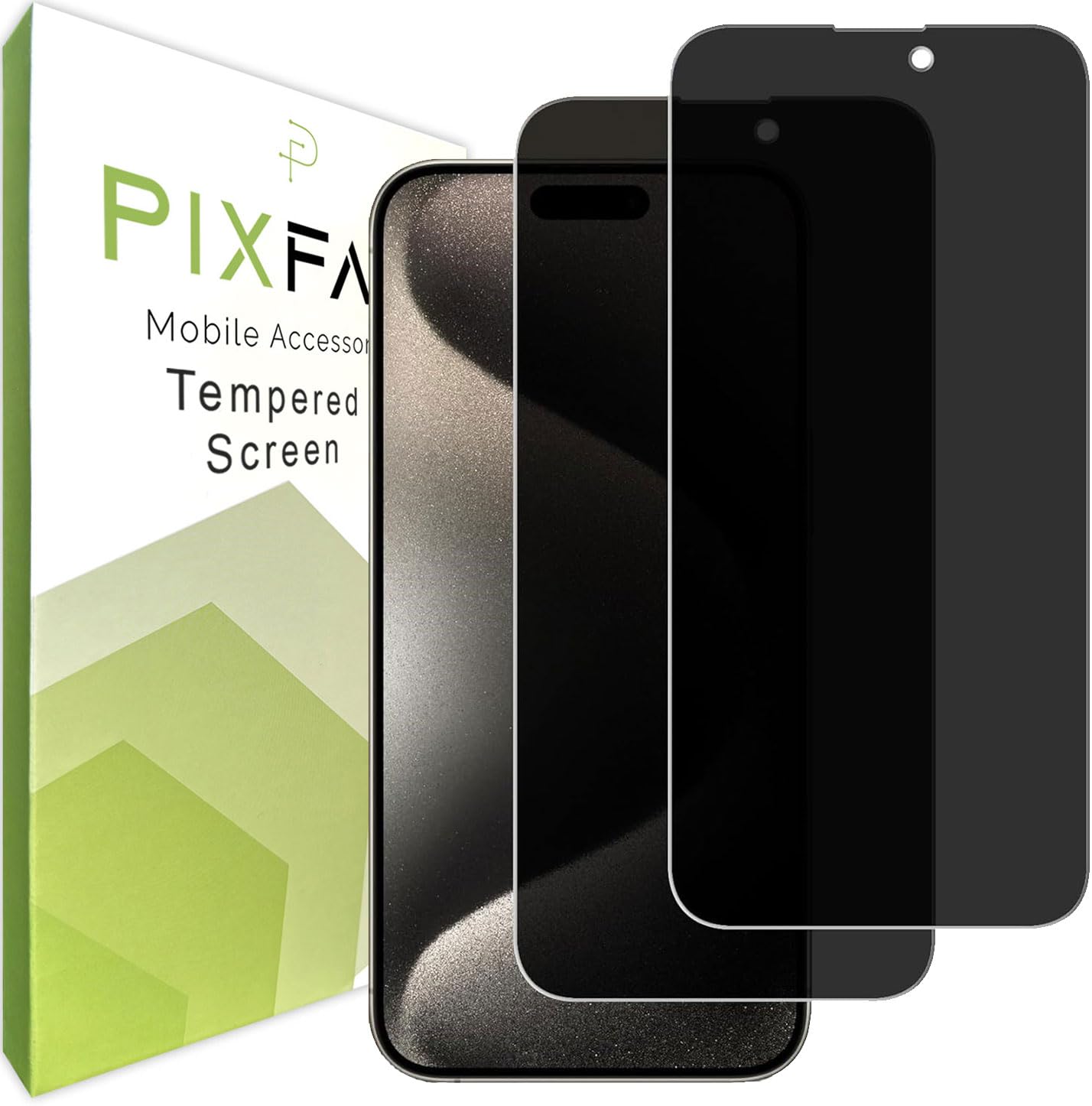 Privacy Tempered Glass Screen Protector for iPhone 16 Plus, [Anti Spy] Clear Full Screen 9H Hardness, [Durable] [Shatter Proof] And Scratch Resistant Screen Glass - [Pack of 2]