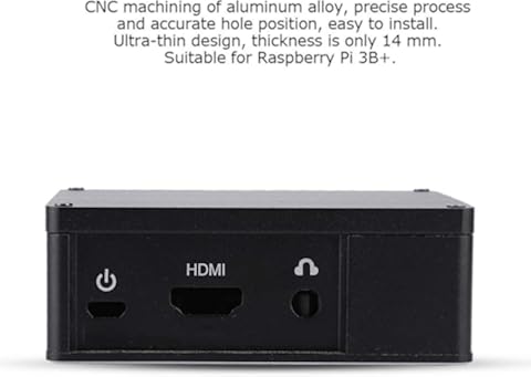 Exliy Estuche para Raspberry Pi 3 B +, aleación de Aluminio Estuche para Raspberry Pi 3 B +