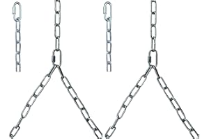 LIFSTAR Heavy Duty Porch Swing Chain Kit, Up to 7.25ft Length 1040-Lb Capacity Y-Style Zinc-Plated Steel Hanging Chains with Quick Links, 2-Pack Replacement for Outdoor Bench or Hammock Chair