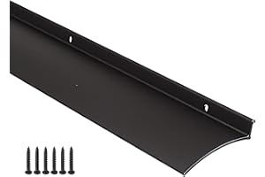 Barzen Door Rain Drip Guard - Door and Window Rain Guards House, 2.5 Inches Rain Deflector - Drip Edge Rain Diverter - 40 inches Long, Aluminum Black Finish.