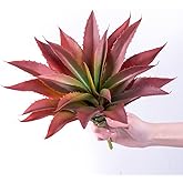 Veryhome Succulents Plants Artificial Aloe Plant, 12.5Inch Large Faux Succulents Unpotted, Premium Crafting DIY Greenery Decor for Indoor & Outdoor(Red)