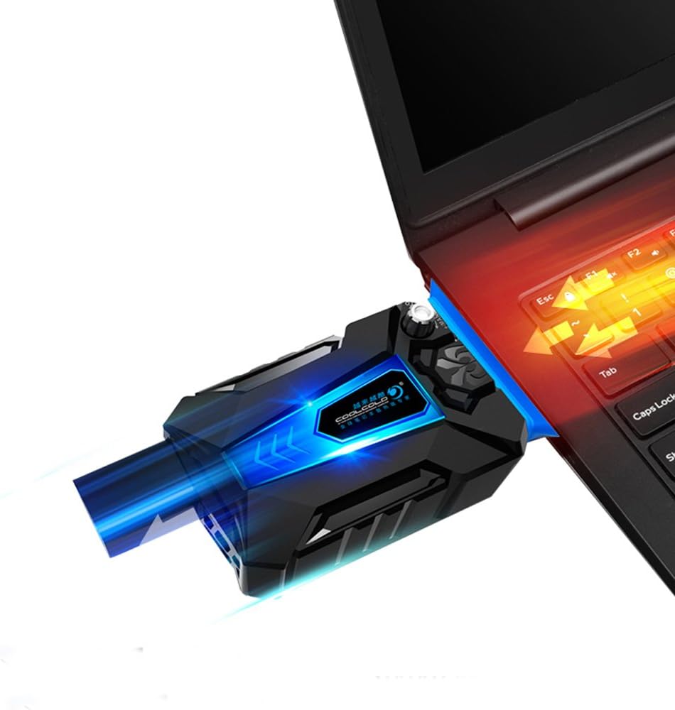A3importz Coolcold Laptop Cooler | USB Powered Portable Cooler with Adjustable Fan Speed | Vaccum Laptop Cooler |Noiseless Operation
