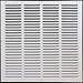 24"w X 24"h Steel Return Air Grilles - Sidewall and Ceiling - HVAC Duct Cover - White [Outer Dimensions: 25.75"w X 25.75"h] primary