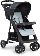 hauck Shopper Neo II Pushchair Caviar Silver Lightweight One Hand Fold