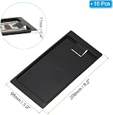 PATIKIL 16 Pack Black Plastic Waitress Check Holder Tray with Clip for view 2
