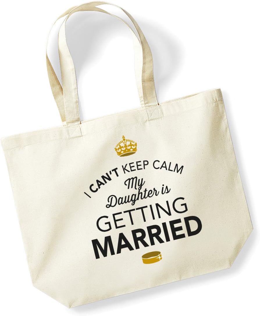 Mother Of The Bride Bag Wedding Tote Keepsake Wedding Gift Present Hen Party Bag Hen Do Gifts Ideas For Keepsake (Natural)