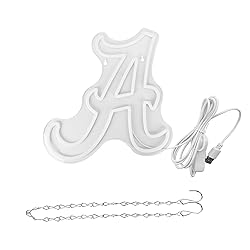Alabama Neon Sign for Wall Decor,Red A Neon Led