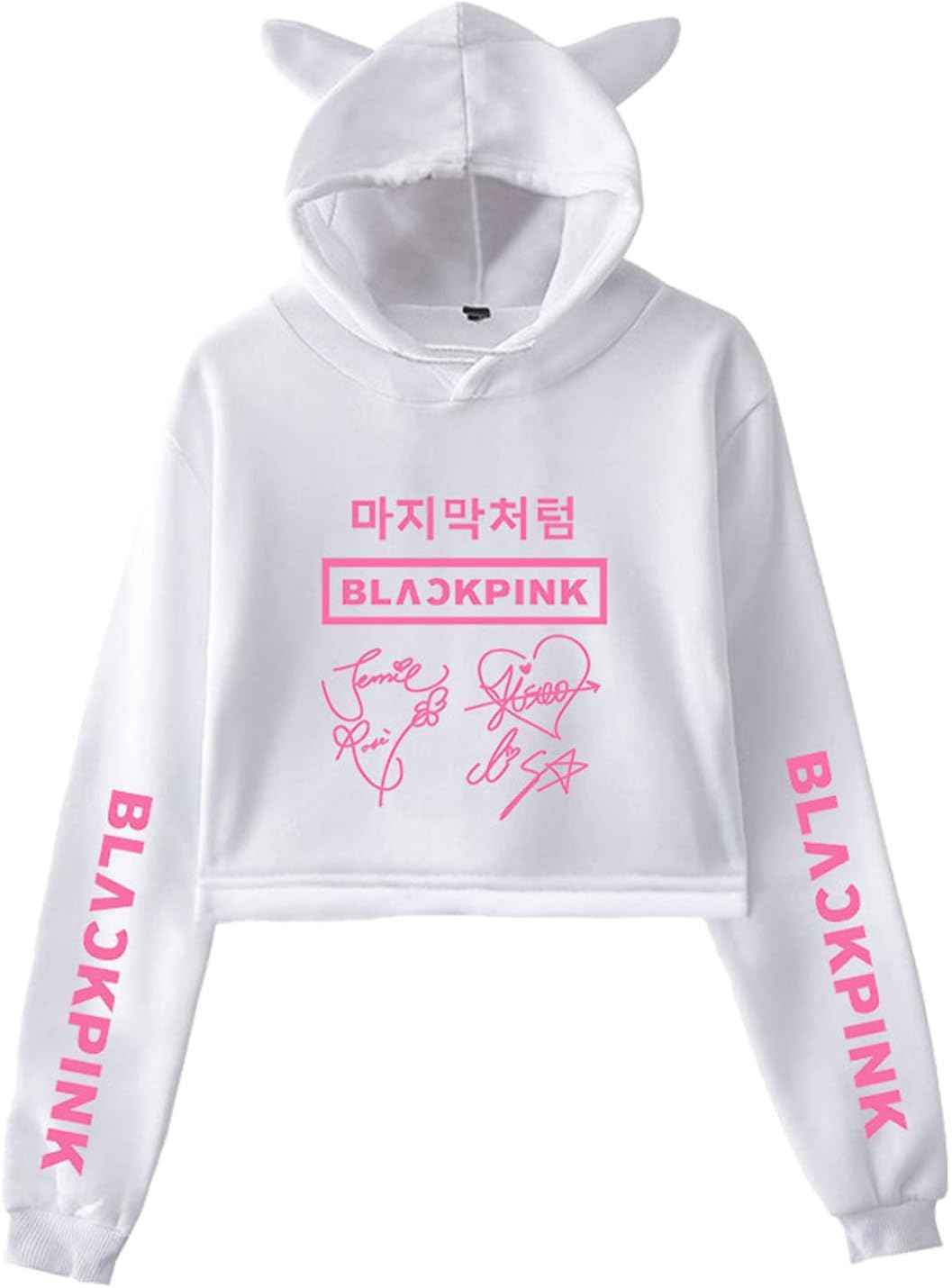 Xllife Kpop Blackpink Hoodie Crop Tops Lisa Rose Jisoo Jennie Sweater Jacket