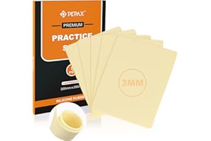 PEPAX 3MM Fake Skin - 5Pcs Tattoo Skin 12×8" Blank Tattoo Practice Skins Double Sides Piel Sintética Para Tatuar Microblading