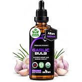 USDA Organic Garlic Supplements (Odorless Tincture), Source of Antioxidants | Immune, Circulation &amp; Heart Health Support, All-Natural, Oil of Garlic Extract - 2.32 oz / 60ml, Non-GMO, Made in the USA