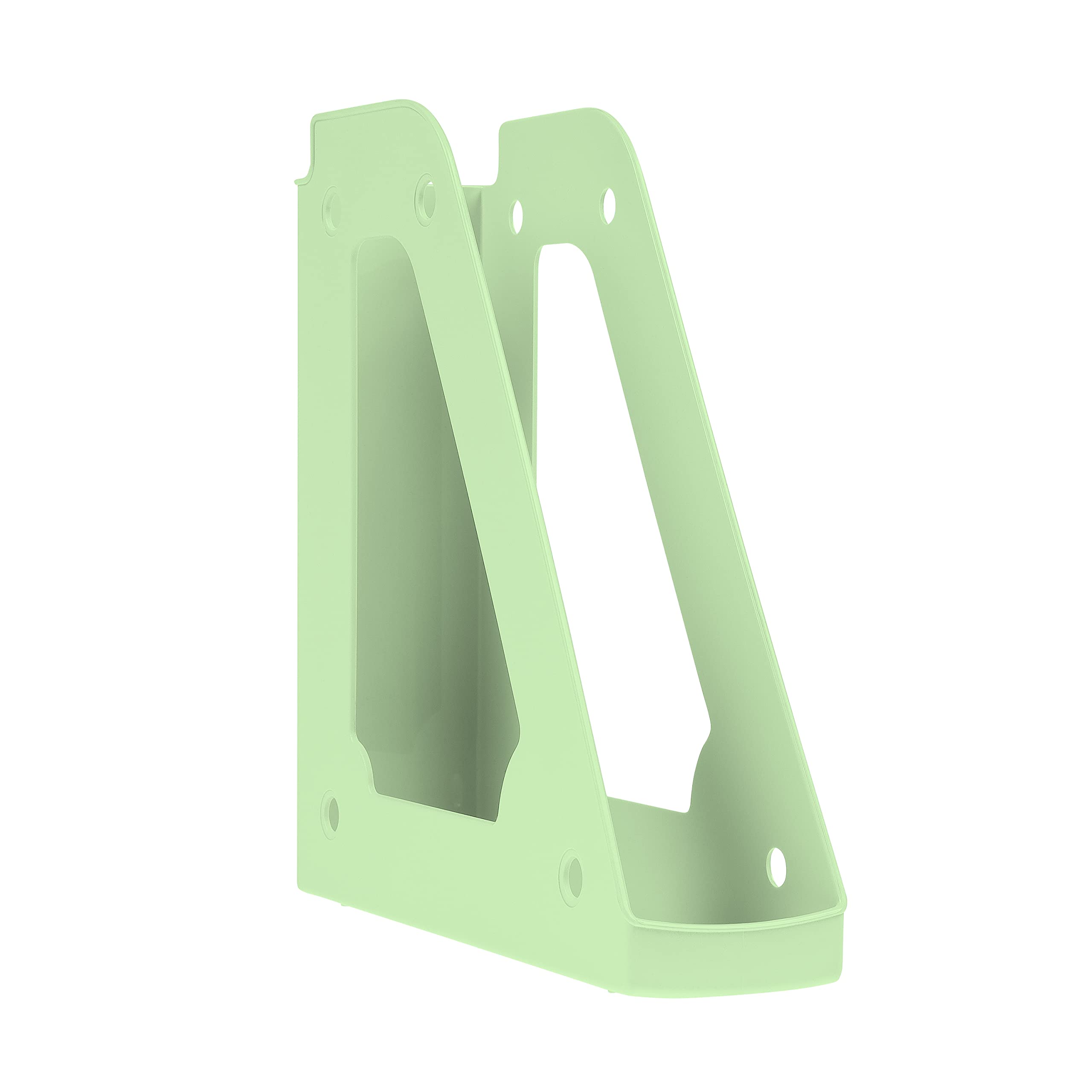 DONAU 7462101PL-06 Magazine File Modern Design/Pack of 1 / A4 - Green Pastel Colour/Openwork/Polypropylene/Plastic/Desk Organiser for Magazines